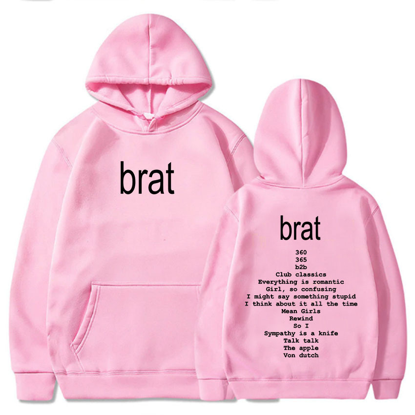 2024 Album Brat Graphic Printing Sudaderas Charli XCX Singer