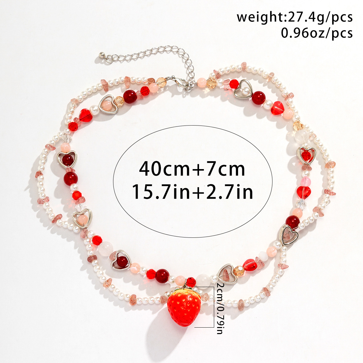 Pearl Pendant Necklace With Cross And Beaded Y2k Style Details_voghion.com