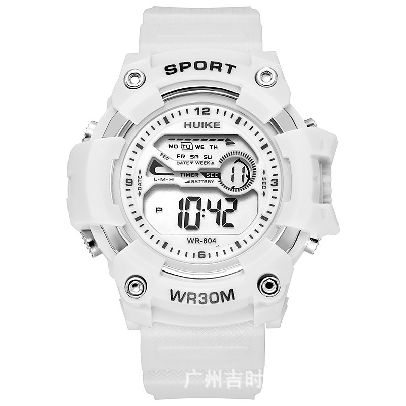 Nuevo reloj electrónico transfronterizo para estudiantes masculinos y femeninos, versión coreana, reloj electrónico simple, resistente al agua, resistente a caídas, luminoso y multifuncional para estudiantes de secundaria