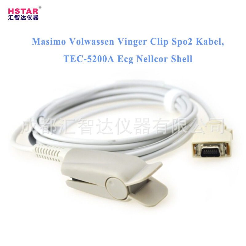 Masimo Volwassen Vinger Clip Spo2 Kabel, TEC-5200A血氧探头线详情1