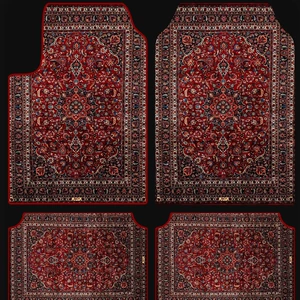 Fars Kristal Məxmər Avtomobil Döşəmə Matı Dəsti, Çaplı, Ləkəyə Davamlı, Sürüşməyən