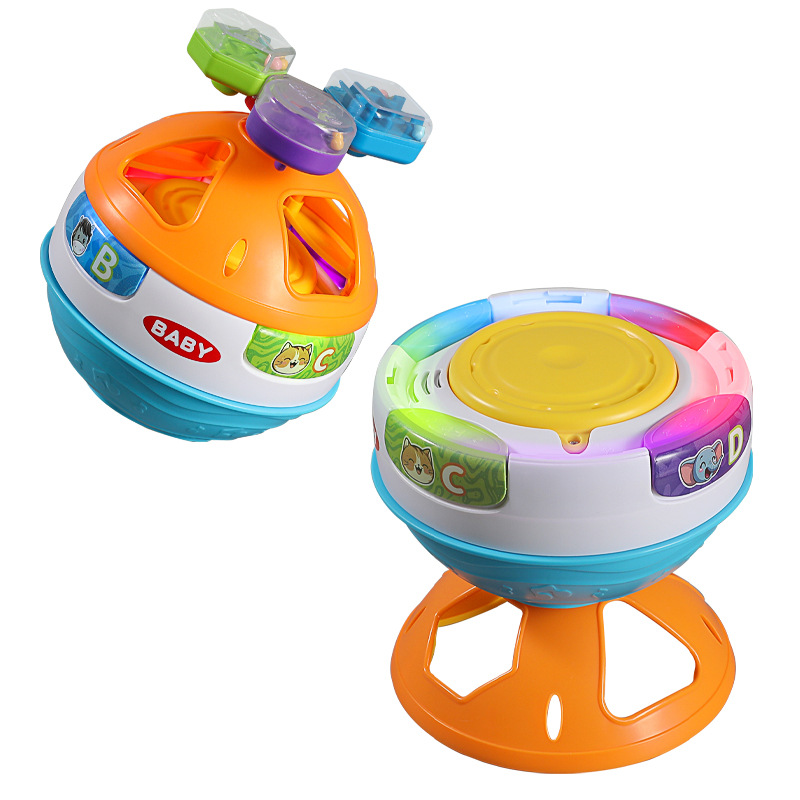 Bolas de giro ocupadas transfronterizas, música infantil, batería de mano, forma de juguete, Sesele, bebé aprende a gatear, juguete