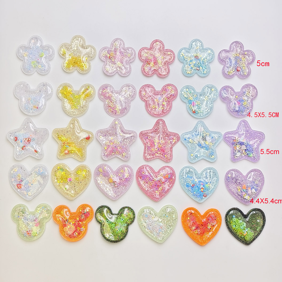 PVC quicksand star glitter cloth accessories Mickey love mobile…