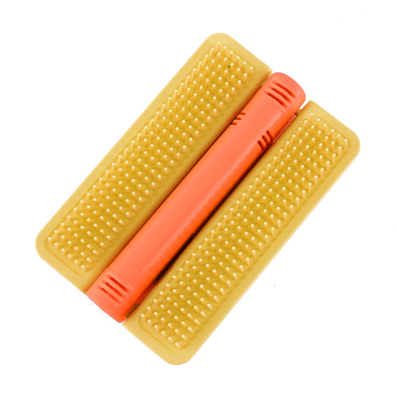 Fresco de cabello para gatos, cepillo de cabello para peinar el cabello, cepillo de masaje para rascar y rascar, desmontable y limpio para artículos para gatos.