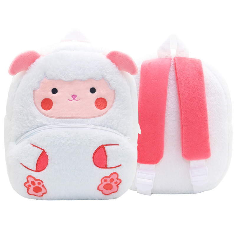 3D lindos dibujos animados peluche niños jardín de infantes mochila escolar movimiento de animales escolares mochila de peluche mochila de niños