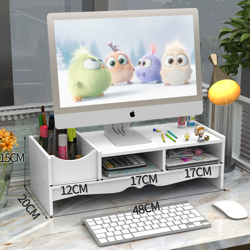 Desktop Multi-Layer Storage Rack, Compact Elevated Cosmetic & Stationery Organizer, 30×16×40 cm