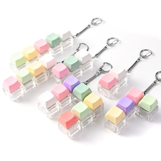 跨境创意可以拼接组装按键解压玩具钥匙扣小挂件挂饰减压发泄神器
