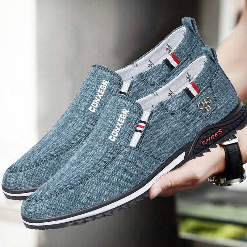 New Style Men's Cloth Shoes, Breathable Old Beijing Cloth Shoes, Men's Sneakers, Driving Shoes, Slip-On Men's Versatile Canvas Shoes