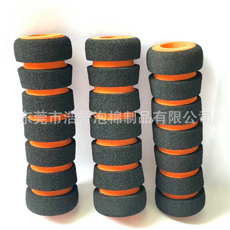 发泡手把套双色海绵沟槽推车手柄握把nba泡棉管eva彩色套把