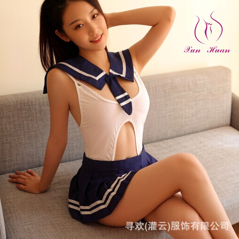 Sexy Lingerie Uniform Set, Tempting Role-Playing, Schoolgirl Pleated Skirt, Sailor Valentine's Day Sexy Pajamas Sexy Lingerie Uniform Set, Tempting Role-Playing, Schoolgirl Pleated Skirt, Sailor Valentine's Day Sexy Pajamas