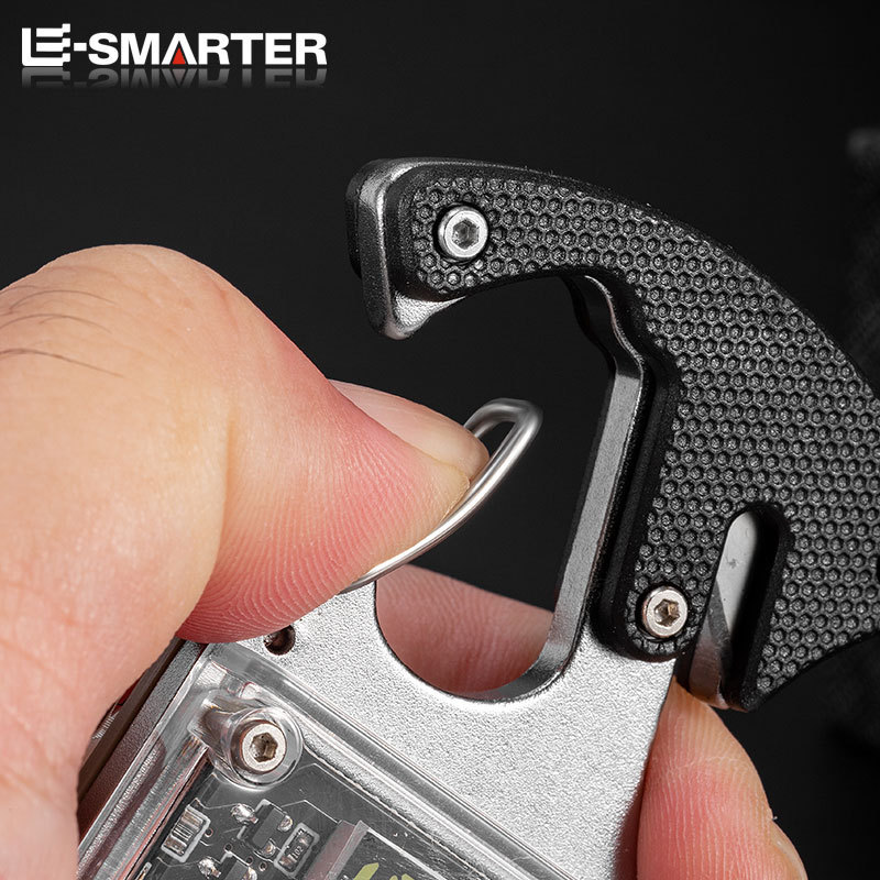 Transfronterizo nuevo multifuncional llavero luz al aire libre herramienta de emergencia destornillador encendedor de cigarrillos luz de trabajo