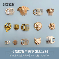 Factory wholesale box packaging decorative fasteners hardware accessories metal nameplate clothing fasteners zinc alloy shoe packaging decorative label
