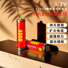 輝邦原装18650リチウム電池先端3.7v保護板付き充電大容量レコード機ラジオ用