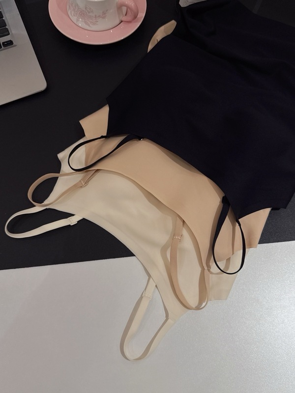 090602 夏季新款女士吊带背心女带一体胸垫美背可外穿修身内搭|undefined