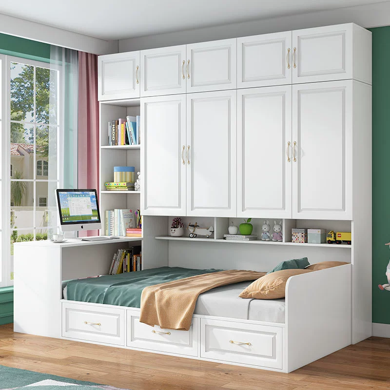 Многофункциональный комбинированный шкаф-купе для спальни с индивидуальным дизайном, интегрированный с кроватью-татами, для небольших квартир, трансграничная торговля