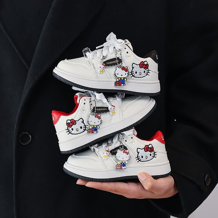 Sneakers Kitty Cat Soft-Soled Casual White Shoes for Kidsren and Girls 2026 Spring and Summer New Shoes Breathable Summer Sneakers Kitty Cat Soft-Soled Casual White Shoes for Kidsren and Girls 2026 Spring and Summer New Shoes Breathable Summer
