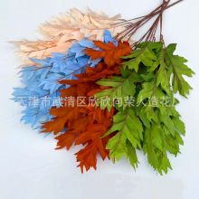 新款仿真把束大橡叶婚庆礼堂插花软装工程吧台路引会场布置橡树叶