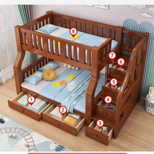 上下铺木床双层床两层床经济型上下床高低床实木子母床二层儿童床