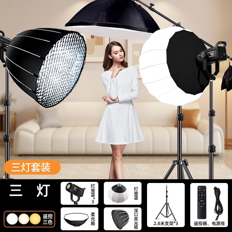 Luz de relleno en vivo ancla especial fotografía luz belleza LED luz solar estudio en vivo siempre brillante luz de iluminación esférica