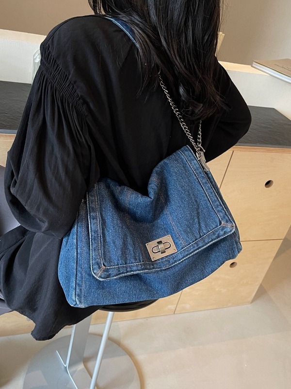 Transfronterizo hacer viejos jeans bolsos de botín para mujeres 2024 nueva moda retro de gran capacidad de viaje mochila de hombro