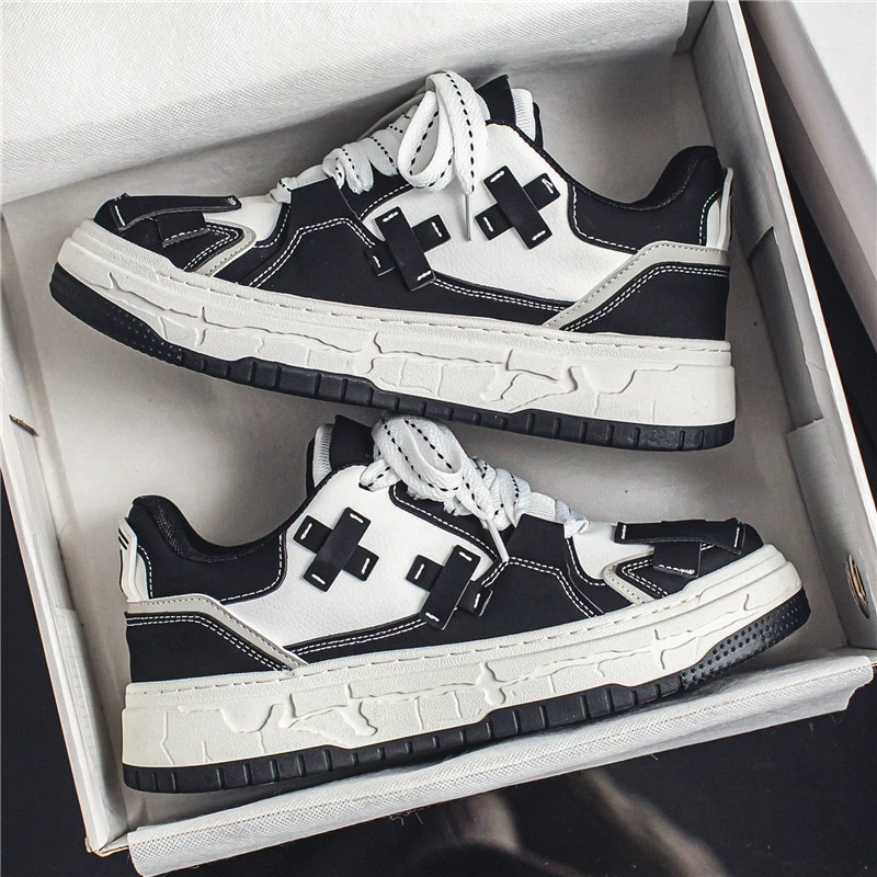 2025 весенне-осенняя новая мужская обувь, модные кроссовки в корейском стиле, студенческая повседневная обувь в стиле Харадзюку, спортивная обувь, мужская цельная обувь, дропшиппинг