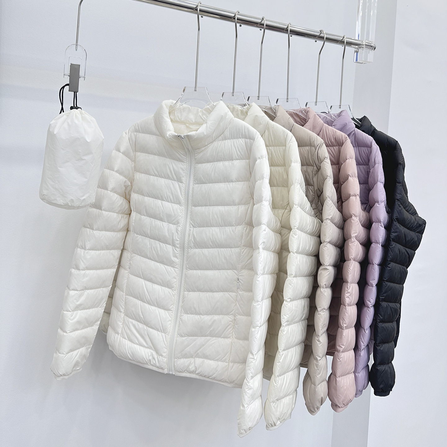 Lightweight down Jacket Women's Short 2025 Autumn and Winter New Slim Fit Stand Collar Casual Warm Duck down Jacket Winter Jacket