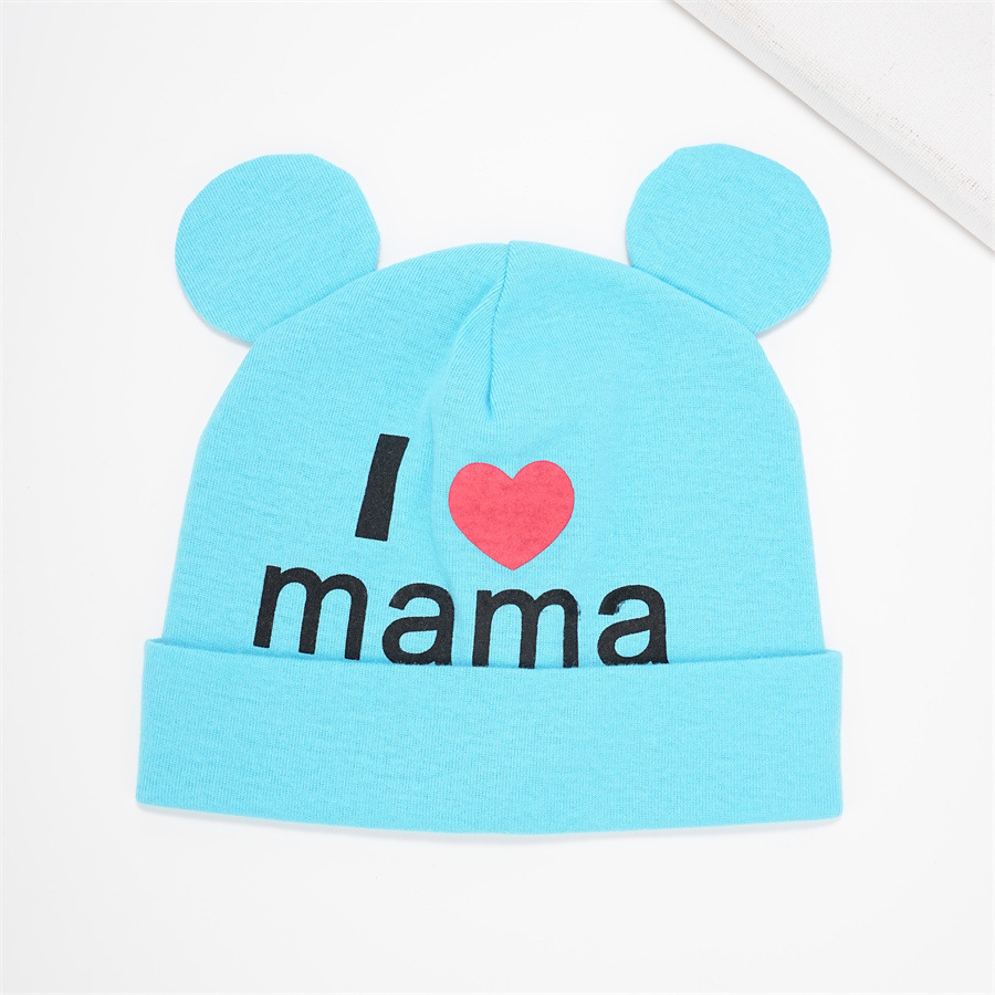 블루(Letter I Love mama 풀오버 모자)