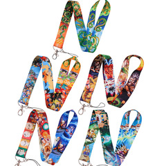 Anime cartoon Monkey King phone lanyard necklace accessories, ID card & camera keychain, work badge holder, fabric strap