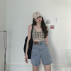 Korean Edition fashion Hit color knitting Vest 2021 Early Autumn new pattern T-shirts Retro lattice sweater vest wholesale