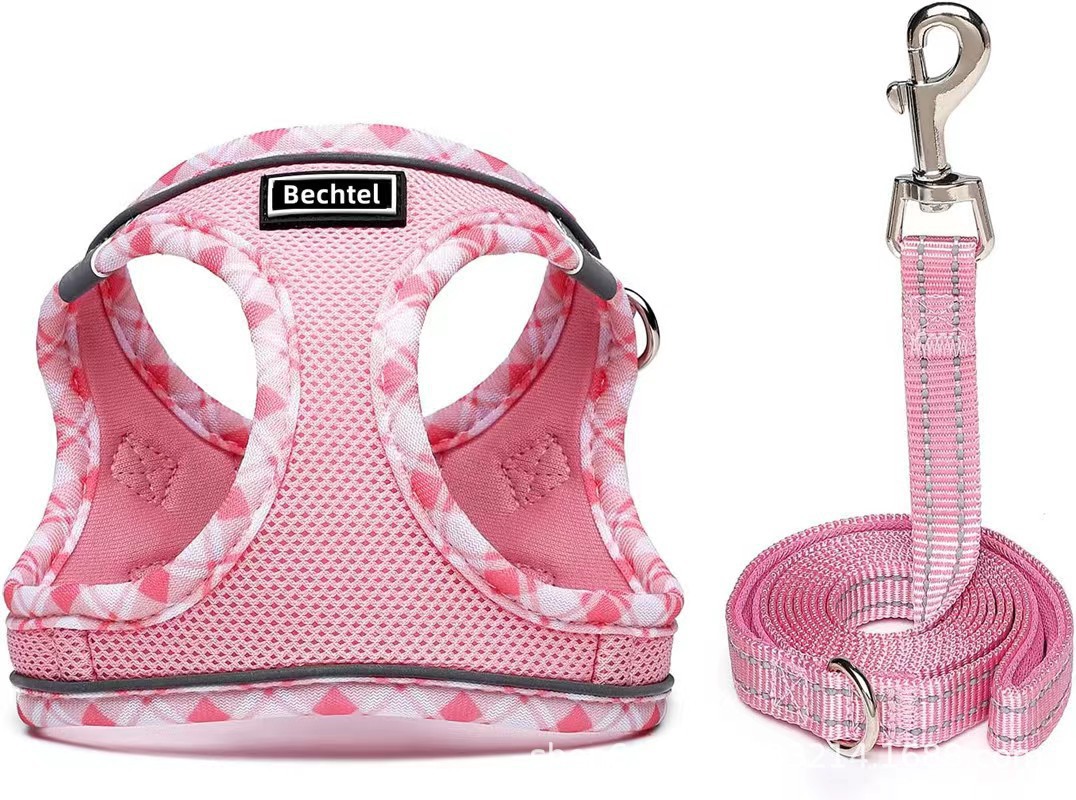 Correa de pecho chaleco tipo cuerda de tracción para caminar cuerda para perros cuerda para gatos adornos perros pequeños artículos para mascotas anti-desprendimiento