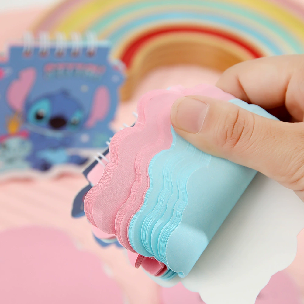 Карманный спиральный блокнот, обложка в форме Stitch, компактный студенческий блокнот (48 шт./коробка)