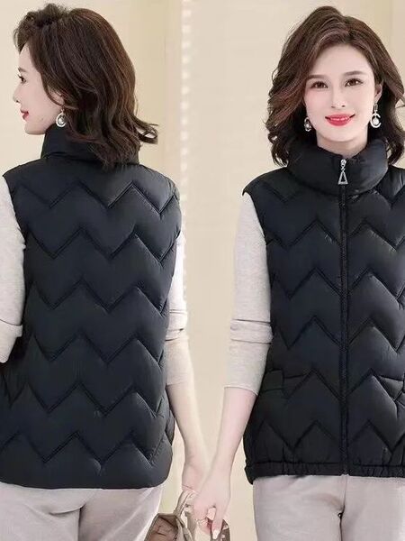 Demi-season vest with down
