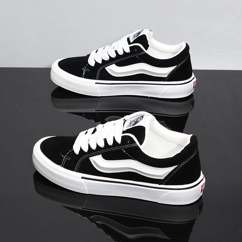 2025 Spring Men's Korean Style Thick-Soled Plaid Vulcanized Canvas Shoes Summer Breathable Lightweight Skateboard Casual Shoes