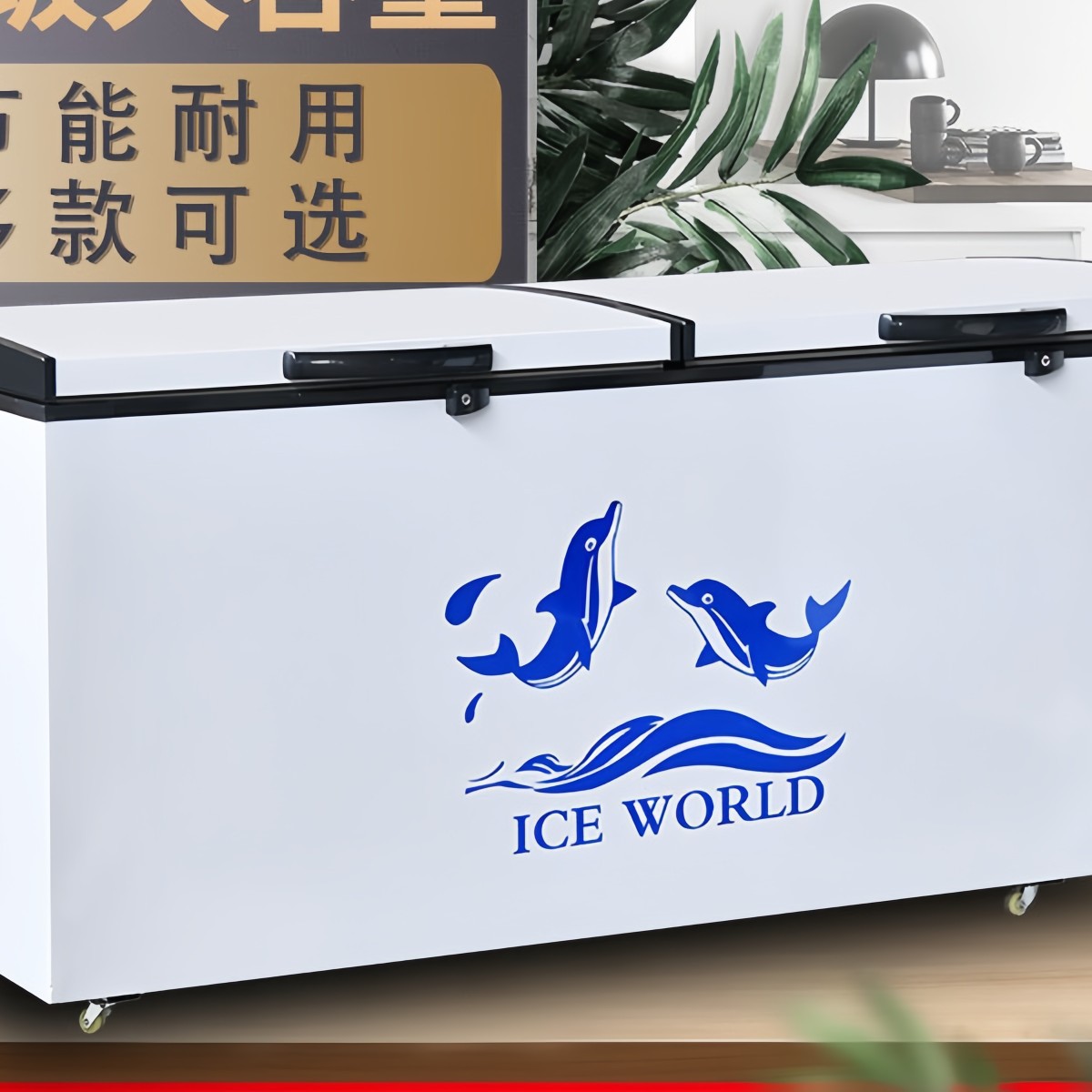 冰柜商用大容量铜管冷藏冷冻柜家用节能单双温卧式冷柜冰箱保鲜柜