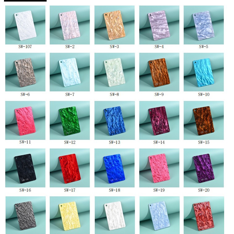 亚克力板水晶板加工 彩色水波纹展示台亚克力流沙麻将原材料