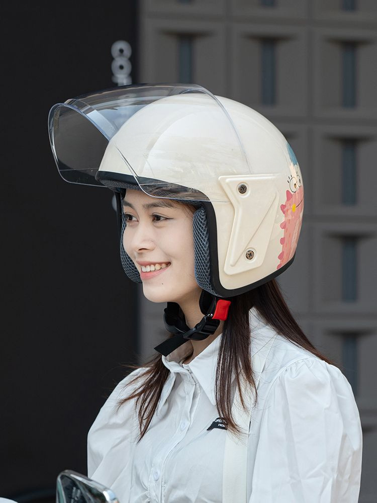 Electric Vehicle Helmet Cute Dinosaur Winter Warm Windproof