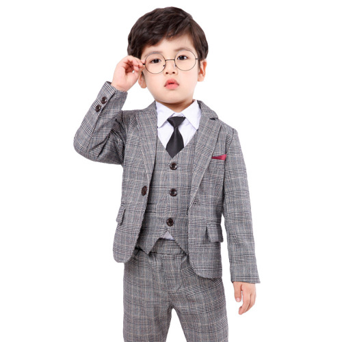 Children's clothing autumn and winter new boys' small suit suit Korean version one piece ready to go children's suit four-piece flower girl dress