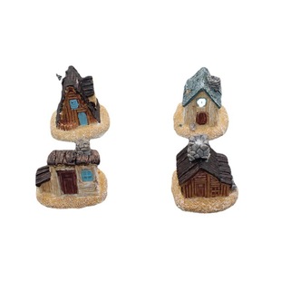 New creative American imitation wood beach small house Micro landscape resin ornaments factory direct sales