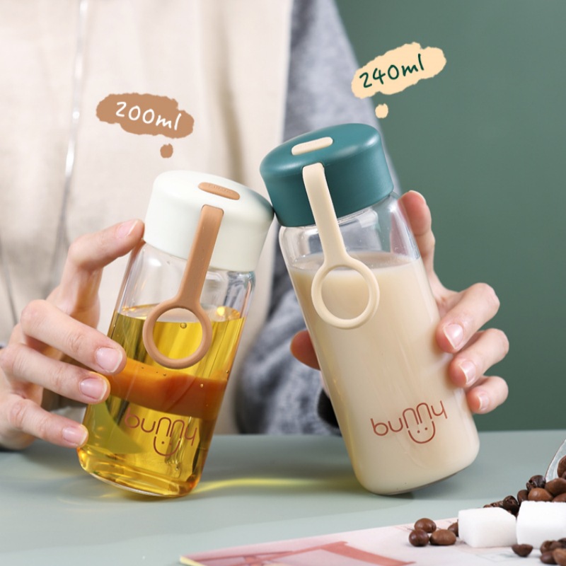 玻璃杯女生户外迷你便携水杯小清新高颜值泡茶耐热咖啡杯暖手杯子