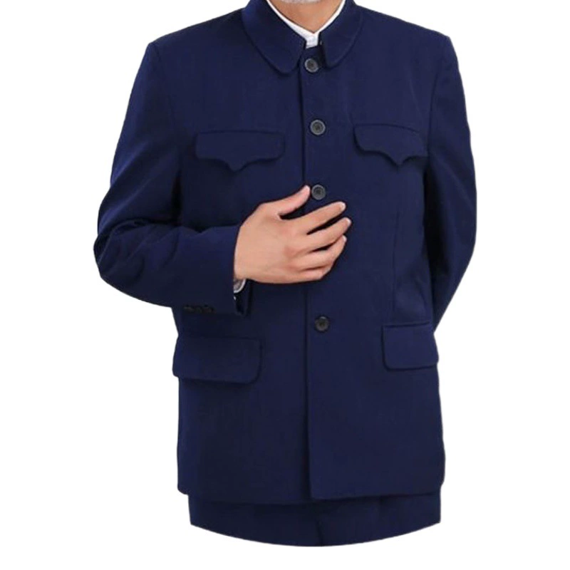 01 одноэтажная строительная площадка двухслойное платье среднего и пожилого возраста мужская куртка в костюме Чжуншань куртка мужская народная одежда в костюме Чжуншань