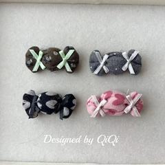 秋冬水玉模様の綿立体キャンディーリボンアクセサリー携帯電話ケースベビー服ペットヘアピンバッグ靴下衣類