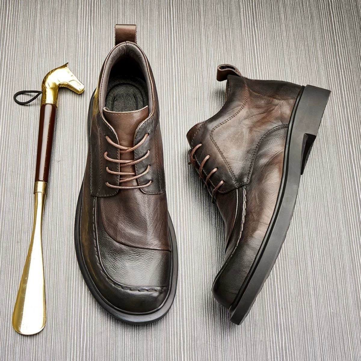 Мужские новые сапоги Martin сапоги мужские летние сапоги из натуральной кожи на толстой подошве повседневная обувь высокого уровня тренд ретро