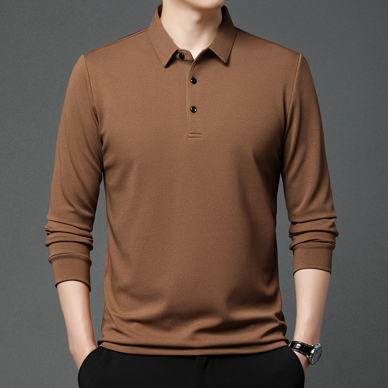 Men's Polo Shirt Short Sleeved Solid Colour Minimalist Business_voghion.com