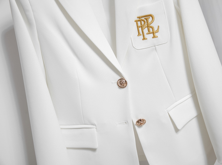 Women's Clothing white college style slim high end small fashion suit_voghion.com