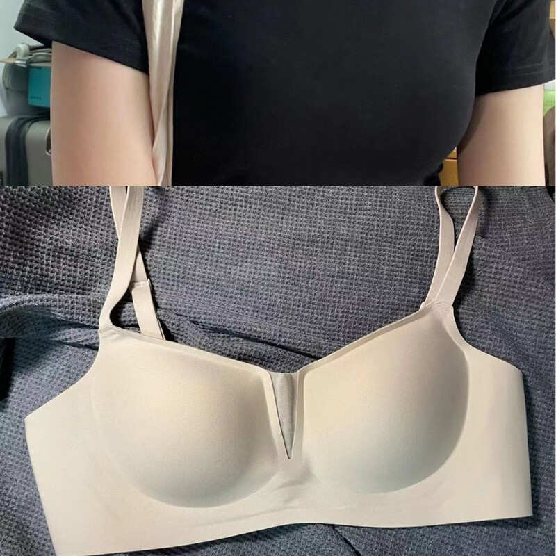 Hepburn Niche Lingerie for Women with Large Busts, Minimizing Effect, Gathering, Seamless, Thin, Square-Neck, Sexy, Young Girl, Wireless Bra Hepburn Niche Lingerie for Women with Large Busts, Minimizing Effect, Gathering, Seamless, Thin, Square-Neck, Sexy, Young Girl, Wireless Bra