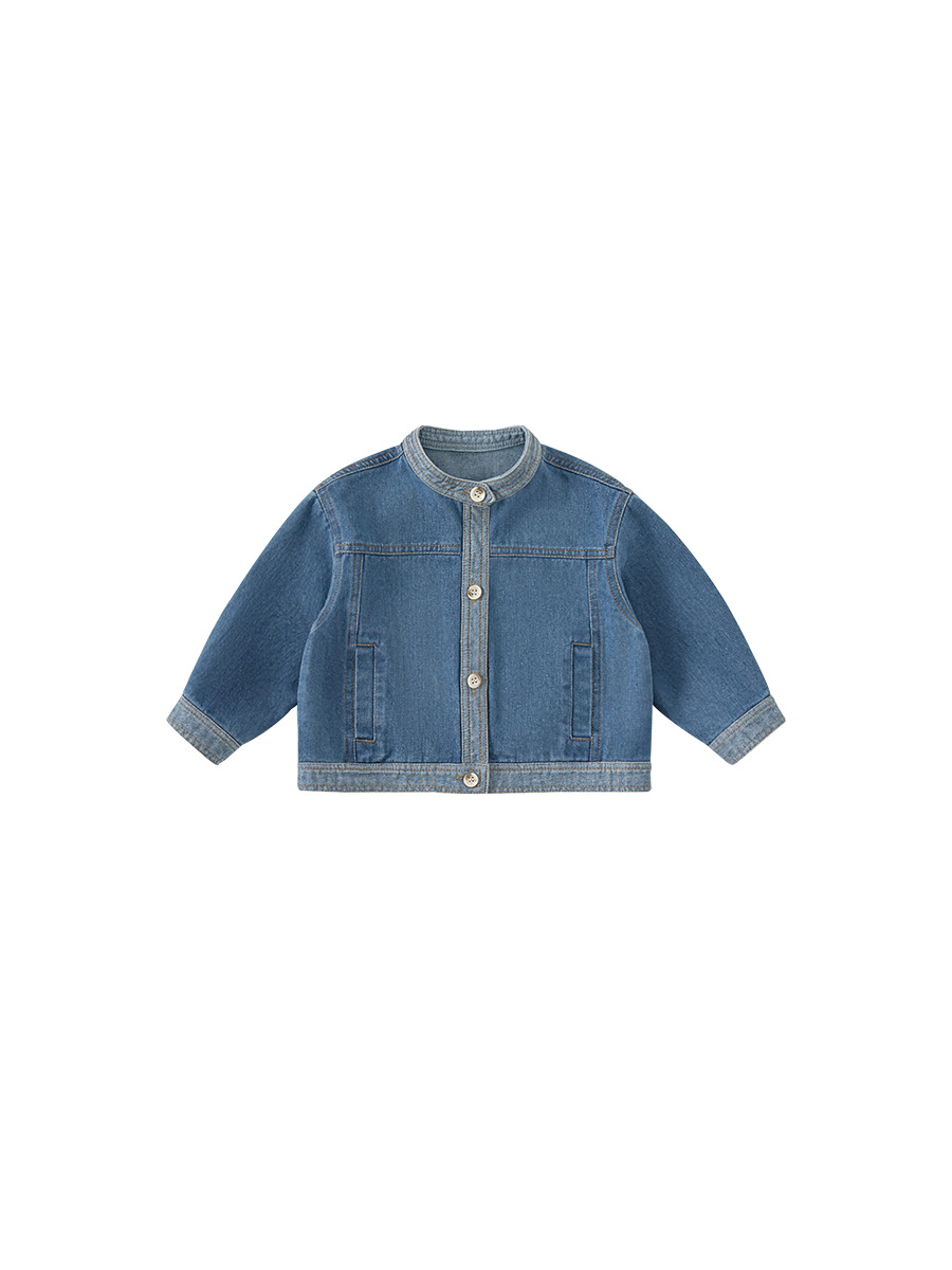 Youbao ropa para niños hombres y mujeres chaquetas de moda unisex primavera nueva chaqueta de mezclilla casual simple a juego de colores para niños