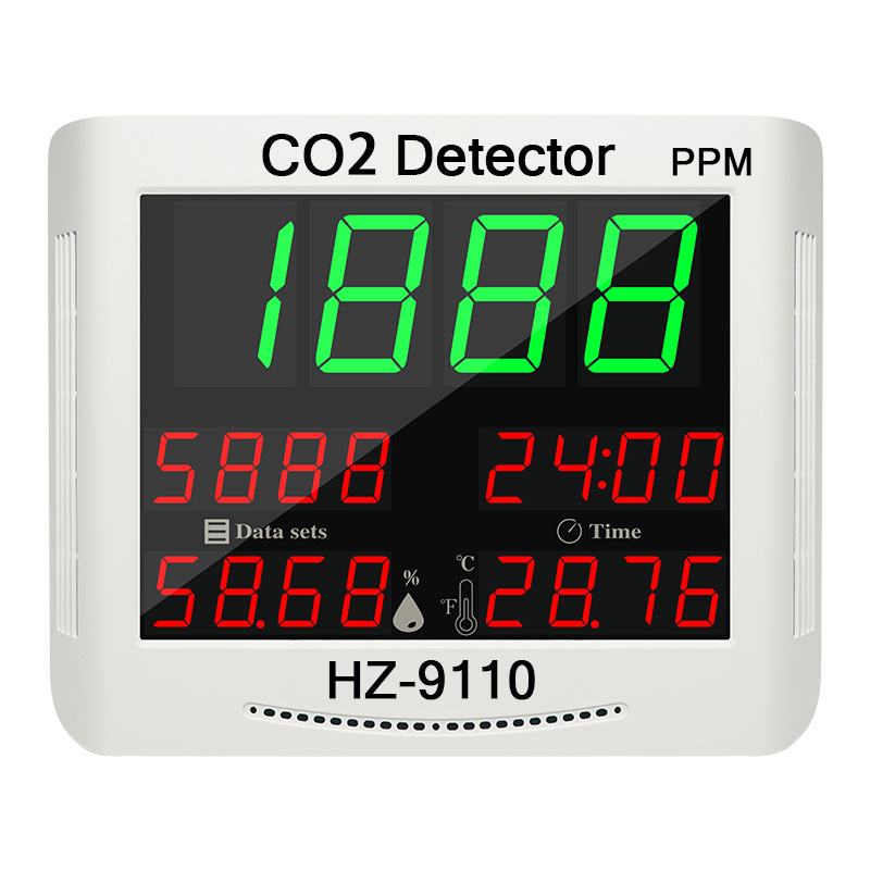 CO2空气质量检测器挂壁远程数据输出双通道WIFI二氧化碳检测仪表