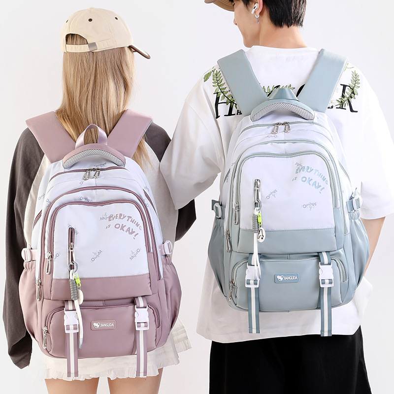 Mochila escolar Jianglida de gran capacidad para estudiantes de secundaria y preparatoria, mochila japonesa ligera de estilo coreano para estudiantes universitarios, venta al por mayor de fábrica