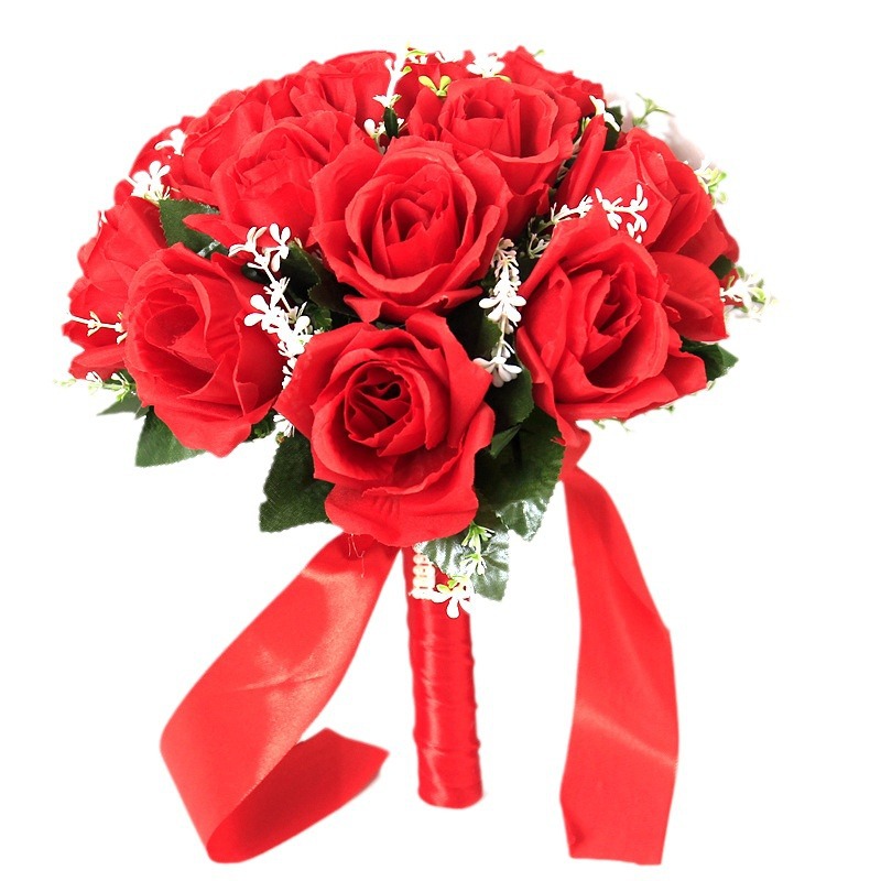 Simulación transfronteriza rosa mano flor Amazon suministros de boda mano flor novia dama de honor grupo de hermanas fábrica de flores de baile image 6