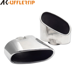 Suitable for 08 to 13 BMW old X5 modified high-end square mouth square mouth stainless steel tail throat exhaust pipe